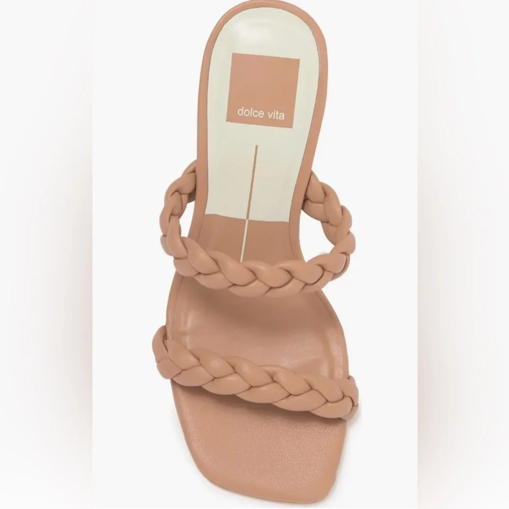 NWB Dolce Vita Nairi Braided Strappy Sandal Cafe Stella - Picture 5 of 8